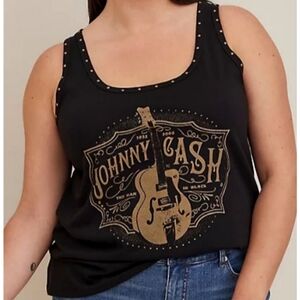 💥Torrid Johnny Cash Gold studded Tank Top